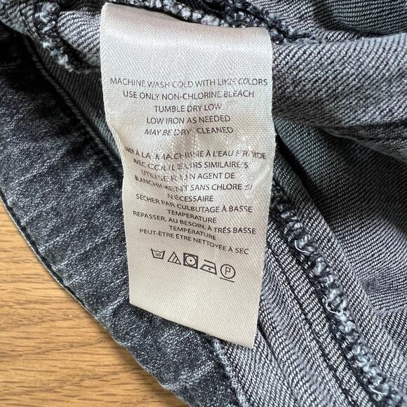 Pilcro Raw Hem Asymmetrical Front Skort‎ Black Womens 31 Vacation Beach Boho - Picture 7 of 8